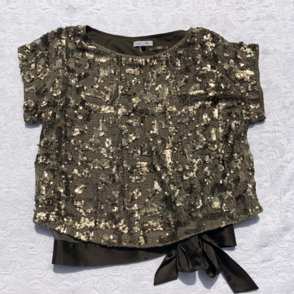 VINTAGE sequin top